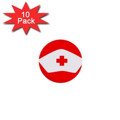 Tabla Laboral Sign Red White 1  Mini Buttons (10 Pack)  by Mariart