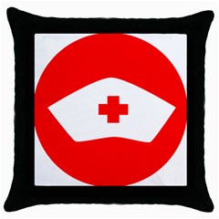 Tabla Laboral Sign Red White Throw Pillow Case (black)