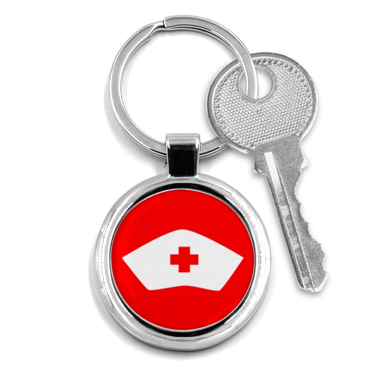 Tabla Laboral Sign Red White Key Chains (Round) 