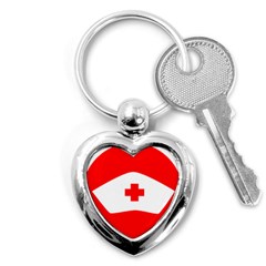 Tabla Laboral Sign Red White Key Chains (heart) 