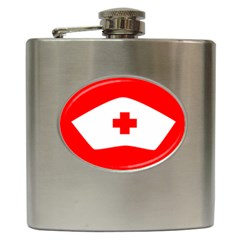 Tabla Laboral Sign Red White Hip Flask (6 Oz)