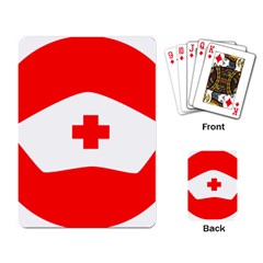 Tabla Laboral Sign Red White Playing Card by Mariart