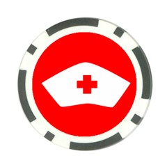 Tabla Laboral Sign Red White Poker Chip Card Guard by Mariart