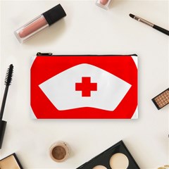 Tabla Laboral Sign Red White Cosmetic Bag (small) 