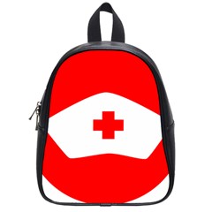 Tabla Laboral Sign Red White School Bags (small)  by Mariart