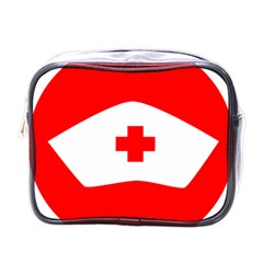 Tabla Laboral Sign Red White Mini Toiletries Bags by Mariart