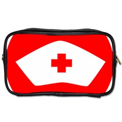 Tabla Laboral Sign Red White Toiletries Bags