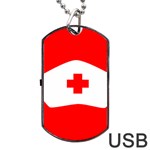 Tabla Laboral Sign Red White Dog Tag USB Flash (Two Sides) Front