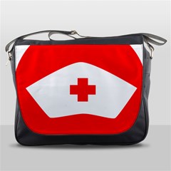 Tabla Laboral Sign Red White Messenger Bags