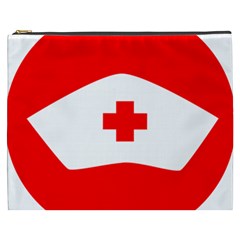 Tabla Laboral Sign Red White Cosmetic Bag (xxxl)  by Mariart