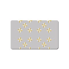 Syrface Flower Floral Gold White Space Star Magnet (name Card) by Mariart