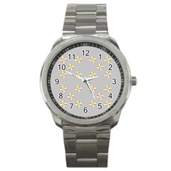 Syrface Flower Floral Gold White Space Star Sport Metal Watch