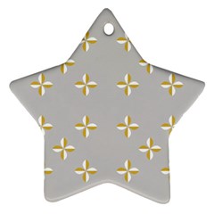 Syrface Flower Floral Gold White Space Star Star Ornament (two Sides) by Mariart