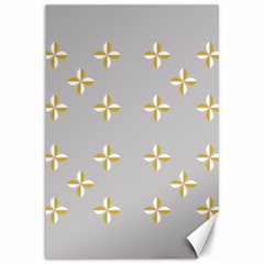 Syrface Flower Floral Gold White Space Star Canvas 12  X 18   by Mariart