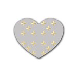 Syrface Flower Floral Gold White Space Star Heart Coaster (4 pack)  Front