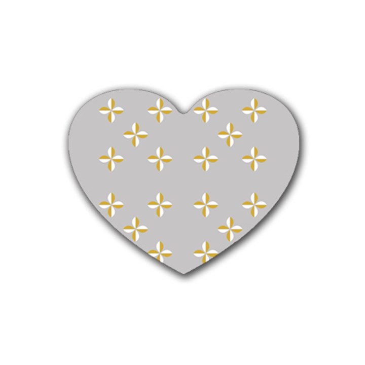 Syrface Flower Floral Gold White Space Star Heart Coaster (4 pack) 