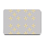 Syrface Flower Floral Gold White Space Star Small Doormat  24 x16  Door Mat