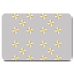 Syrface Flower Floral Gold White Space Star Large Doormat  30 x20  Door Mat