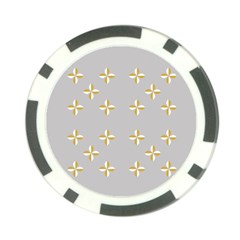 Syrface Flower Floral Gold White Space Star Poker Chip Card Guard