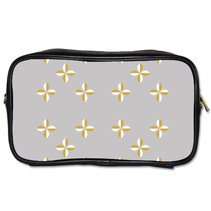 Syrface Flower Floral Gold White Space Star Toiletries Bags 2-Side