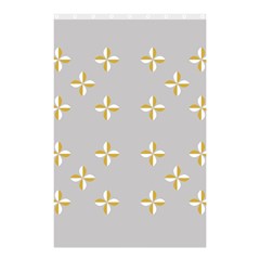 Syrface Flower Floral Gold White Space Star Shower Curtain 48  X 72  (small)  by Mariart