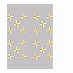 Syrface Flower Floral Gold White Space Star Small Garden Flag (two Sides) by Mariart