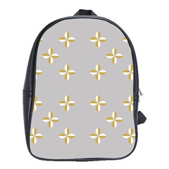 Syrface Flower Floral Gold White Space Star School Bags (xl) 