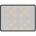 Syrface Flower Floral Gold White Space Star Double Sided Fleece Blanket (Large)  80 x60  Blanket Front