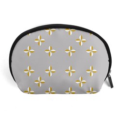 Syrface Flower Floral Gold White Space Star Accessory Pouches (large) 