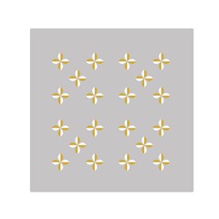 Syrface Flower Floral Gold White Space Star Small Satin Scarf (square)