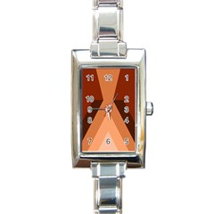 Volcano Lava Gender Magma Flags Line Brown Rectangle Italian Charm Watch by Mariart