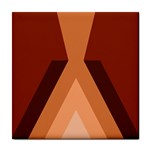 Volcano Lava Gender Magma Flags Line Brown Tile Coasters Front