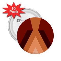 Volcano Lava Gender Magma Flags Line Brown 2 25  Buttons (10 Pack)  by Mariart