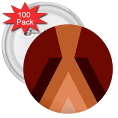 Volcano Lava Gender Magma Flags Line Brown 3  Buttons (100 Pack)  by Mariart