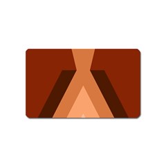 Volcano Lava Gender Magma Flags Line Brown Magnet (name Card)