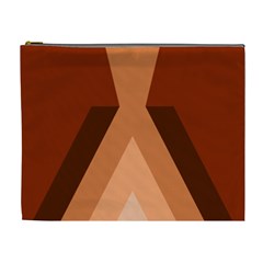 Volcano Lava Gender Magma Flags Line Brown Cosmetic Bag (xl) by Mariart