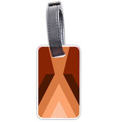 Volcano Lava Gender Magma Flags Line Brown Luggage Tags (one Side)  by Mariart