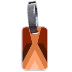 Volcano Lava Gender Magma Flags Line Brown Luggage Tags (two Sides) by Mariart