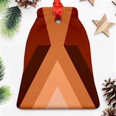 Volcano Lava Gender Magma Flags Line Brown Ornament (bell) by Mariart