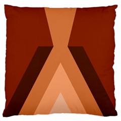 Volcano Lava Gender Magma Flags Line Brown Large Cushion Case (one Side) by Mariart