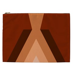 Volcano Lava Gender Magma Flags Line Brown Cosmetic Bag (xxl)  by Mariart