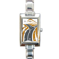 Transparent All Road Tours Bus Charter Street Rectangle Italian Charm Watch