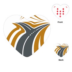 Transparent All Road Tours Bus Charter Street Playing Cards (heart)  by Mariart