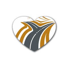 Transparent All Road Tours Bus Charter Street Heart Coaster (4 Pack)  by Mariart