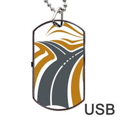 Transparent All Road Tours Bus Charter Street Dog Tag Usb Flash (two Sides)