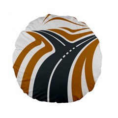 Transparent All Road Tours Bus Charter Street Standard 15  Premium Round Cushions by Mariart