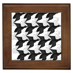 Swan Black Animals Fly Framed Tiles by Mariart