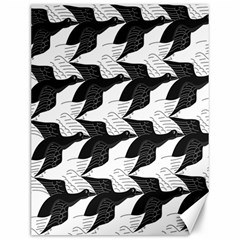 Swan Black Animals Fly Canvas 12  X 16  