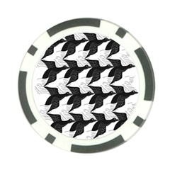 Swan Black Animals Fly Poker Chip Card Guard (10 Pack) by Mariart