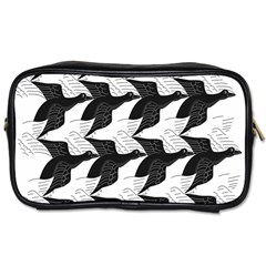 Swan Black Animals Fly Toiletries Bags by Mariart